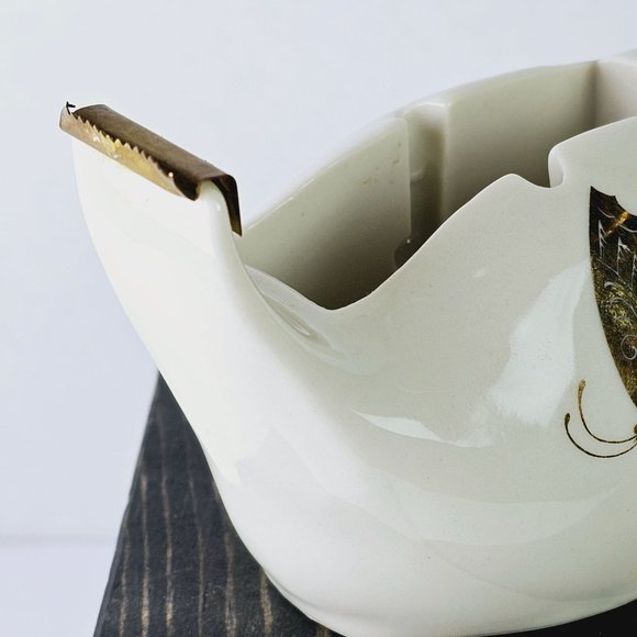 Vintage Takahashi San Francisco Bird Tape Dispenser Figurine w/ Gold Butterflies - Picture 4 of 11